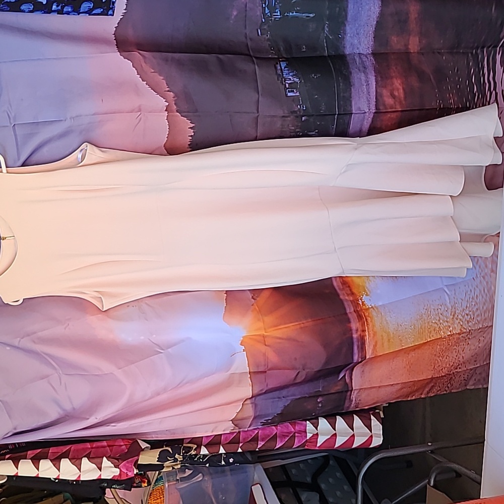 Calvin Klein Blush Pink High Low Fit & Flare Dress Size 14